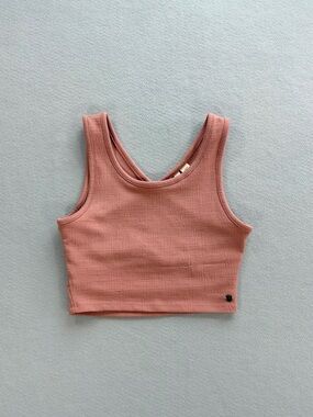 Roxy Dusty Rose Cutout Crop Top XS Hiking Workout Activewear